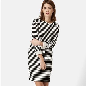Topshop Striped Sweatshirt Dress Size 4